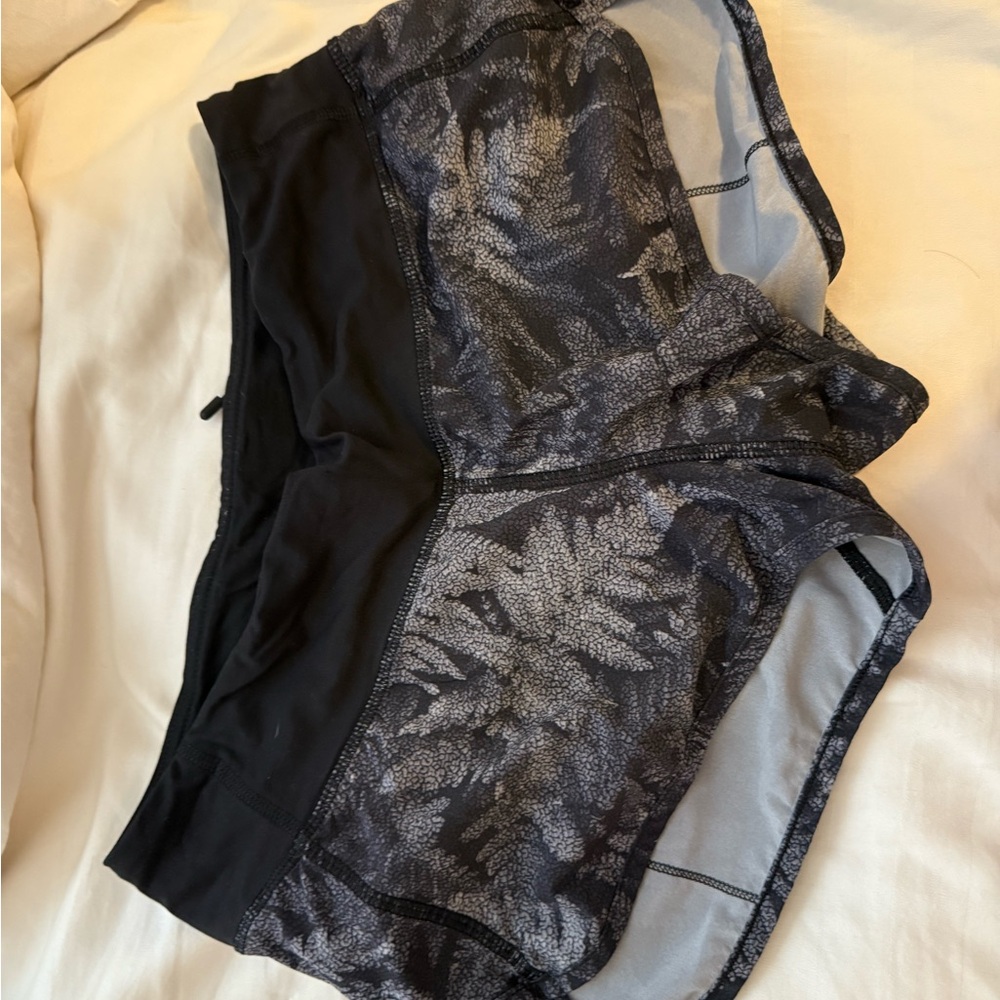 lululemon athletica Black and Gray Athletic Shorts